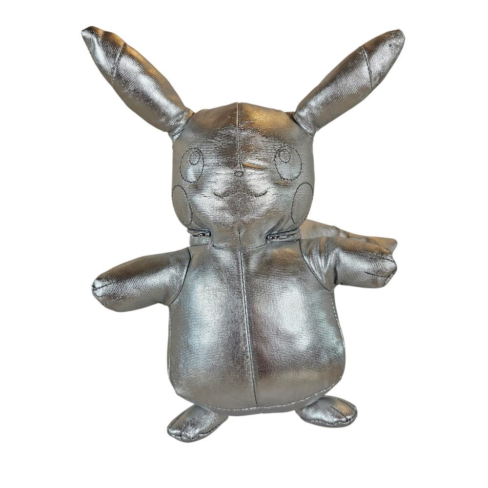 Pokemon Pikachu Silver Metallic Plush Jazwares 2021 Stuffed Toy 8 Inch